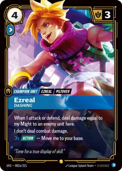 Ezreal - Dashing (Alternate Art) - (082a/221) - Riftbound: Spiritforged
