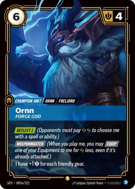 Ornn - Forge God (Alternate Art) - (085a/221) - Riftbound: Spiritforged