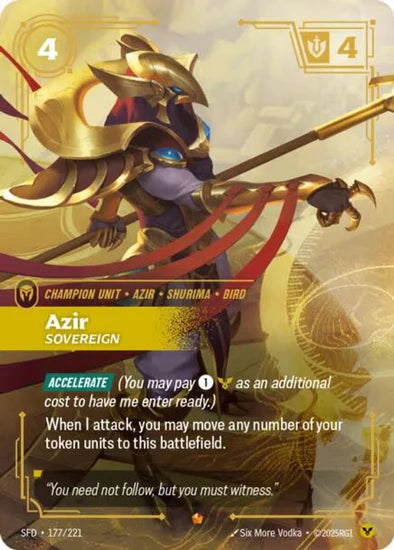 Azir - Sovereign - (177/221) - Riftbound: Spiritforged