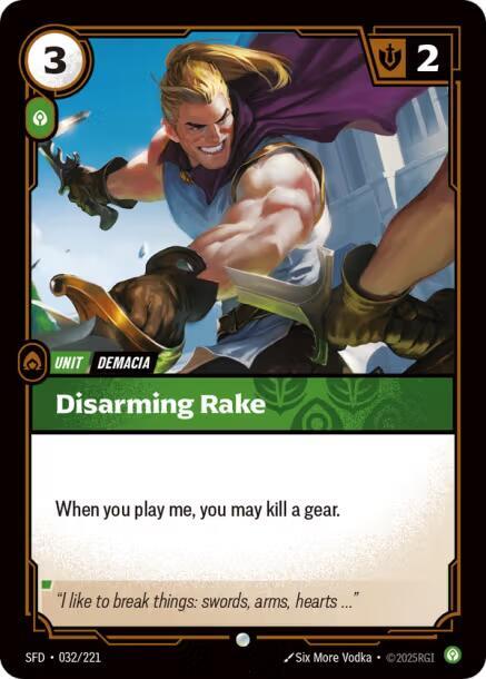 Disarming Rake - (032/221) - Riftbound: Spiritforged