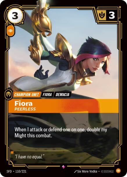 Fiora - Peerless - (110/221) - Riftbound: Spiritforged