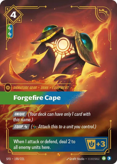 Forgefire Cape - (190/221) - Riftbound: Spiritforged