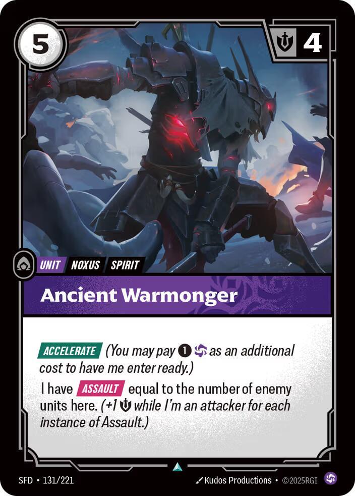 Ancient Warmonger - (131/221) - Riftbound: Spiritforged