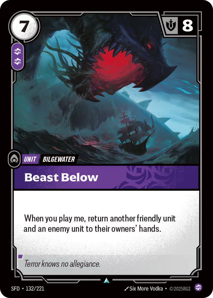 Beast Below - (132/221) - Riftbound: Spiritforged