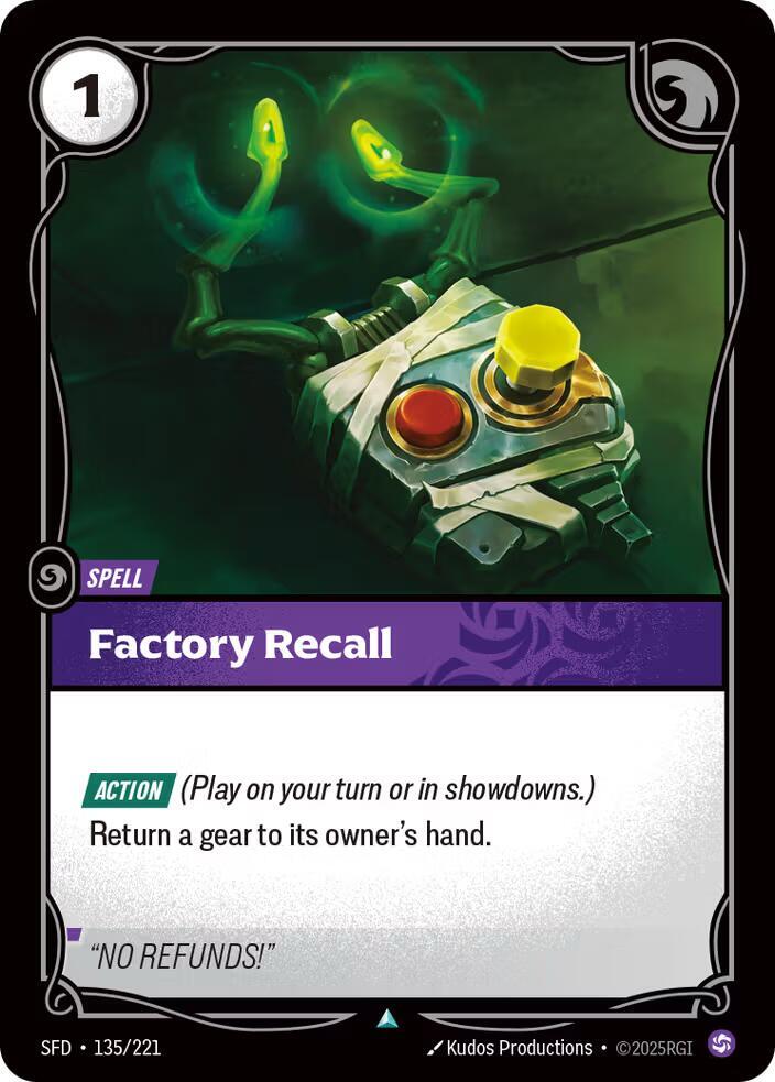 Factory Recall - (135/221) - Riftbound: Spiritforged