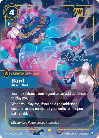 Bard - Mercurial (Signature) - (228*/221) - Riftbound: Spiritforged