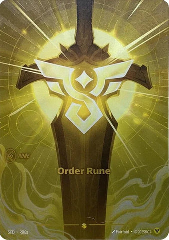 Order Rune (Alternate Art) - (R06a) - Riftbound: Spiritforged