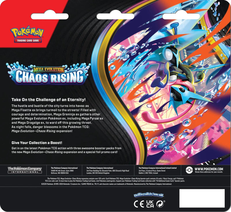 Pokemon: Mega Evolution - Chaos Rising - 3 Pack Blister (Charmeleon)