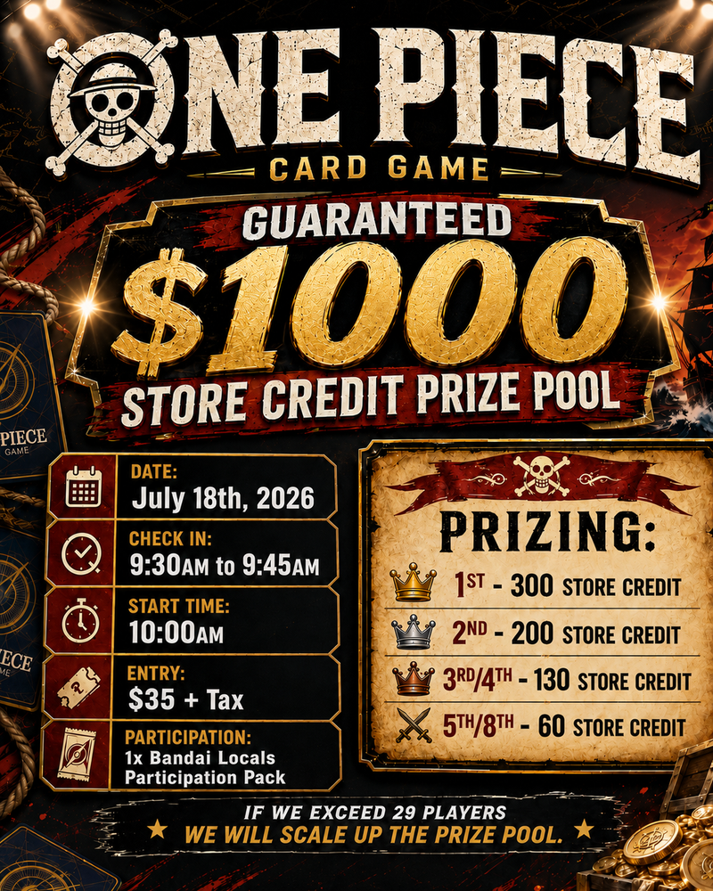 One Piece Card Game - July $1000 Store Credit Tournament