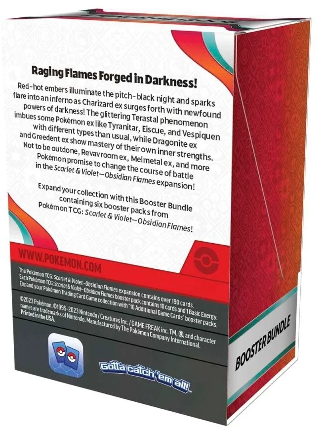 Pokemon - Scarlet & Violet: Obsidian Flames - Booster Bundle