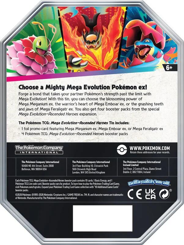 Pokemon TCG: Ascended Heroes Tin [Mega Meganium ex]