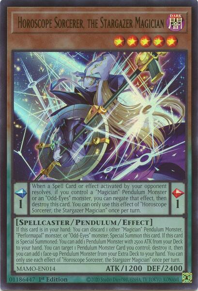 Horoscope Sorcerer, the Stargazer Magician [MAMO-EN014] Ultra Rare