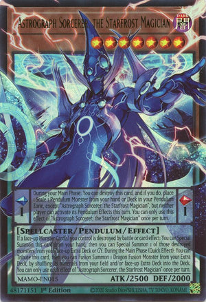 Astrograph Sorcerer, the Starfrost Magician (Extended Art) [MAMO-EN015] Ultra Rare