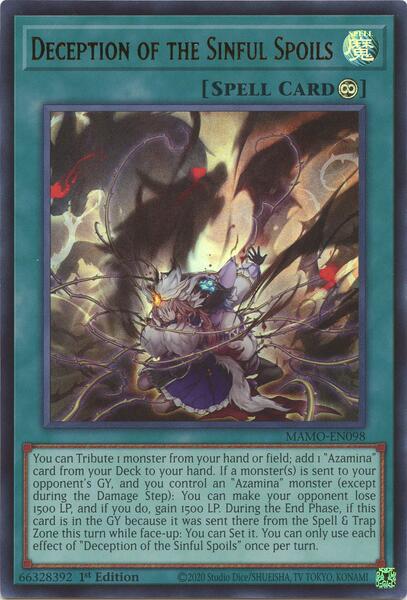 Deception of the Sinful Spoils [MAMO-EN098] Ultra Rare