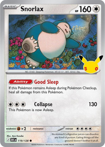 Snorlax (119/128) [Mega Evolution: 30th Celebration]