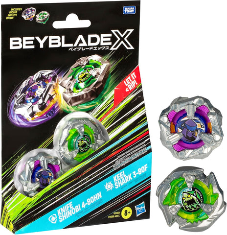 Beyblade X - Knife Shinobi 4-80HN / Keel Shark 3-80F Dual Pack