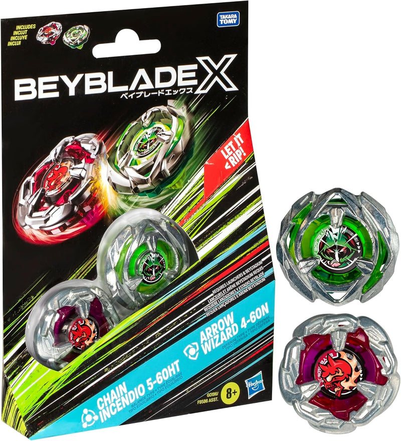 Beyblade X - Chain Incendio 5-60HT / Arrow Wizard 4-60N Dual Pack