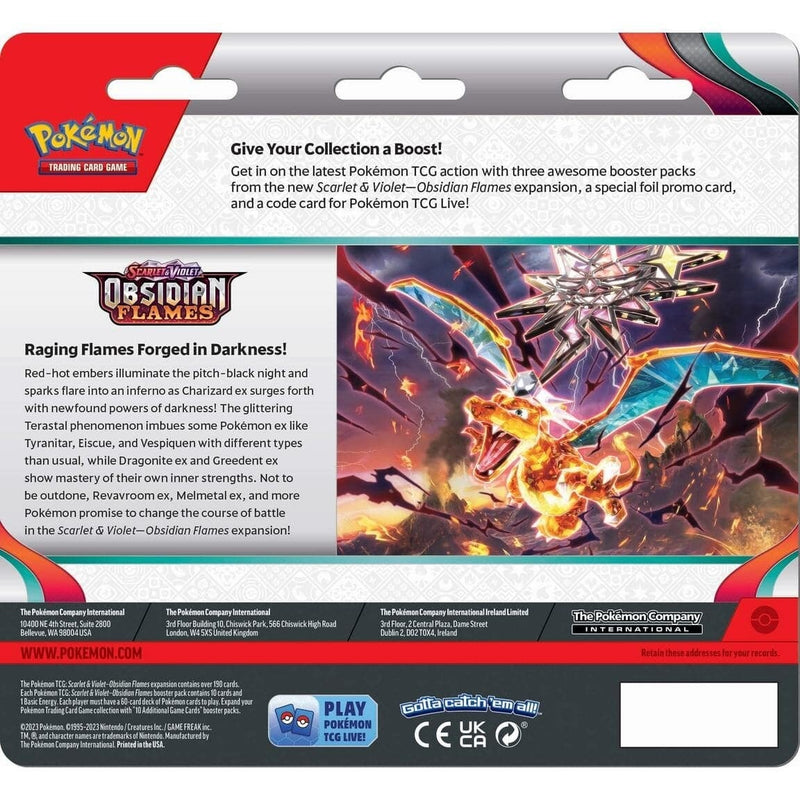 Pokemon - Scarlet & Violet: Obsidian Flames - 3-Pack Blisters (Eevee)