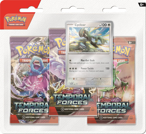 Pokemon - Scarlet & Violet: Temporal Forces - 3-Pack Blister (Cyclizar)