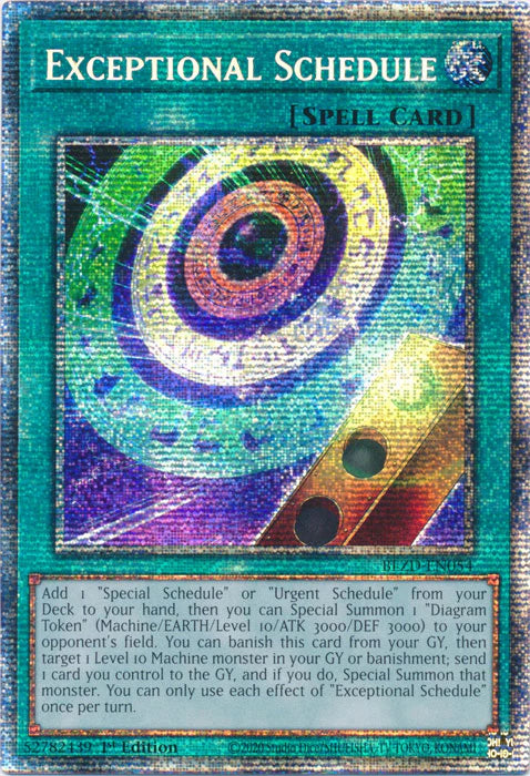 Exceptional Schedule (Starlight Rare) [BLZD-EN054] Starlight Rare