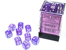 Chessex - 36D6 - Borealis - Purple/White Luminary