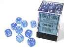 Chessex - 36D6 - Borealis - Sky Blue/White Luminary