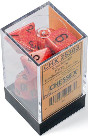 Polyhedral 7-Dice Set (Speckled Fire)