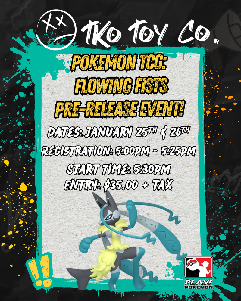 Pokemon - Mega Evolution: Flowing Fists Pre-Release - Sealed - Event Ticket