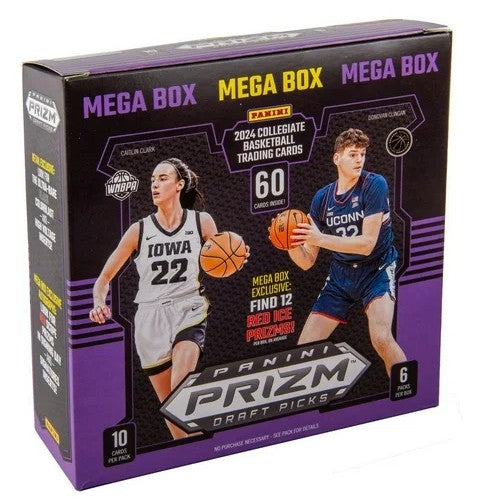 2024-25 Panini Prizm Draft Picks Collegiate Basketball Trading Cards Mega Box