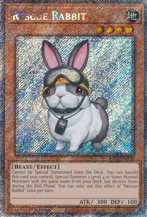 Rescue Rabbit (Platinum Secret Rare) [RA02-EN008] Platinum Secret Rare