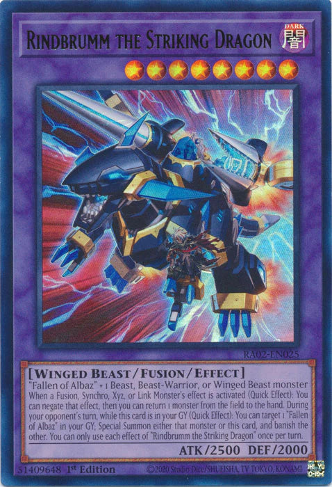 Rindbrumm the Striking Dragon (UR) [RA02-EN025] Ultra Rare