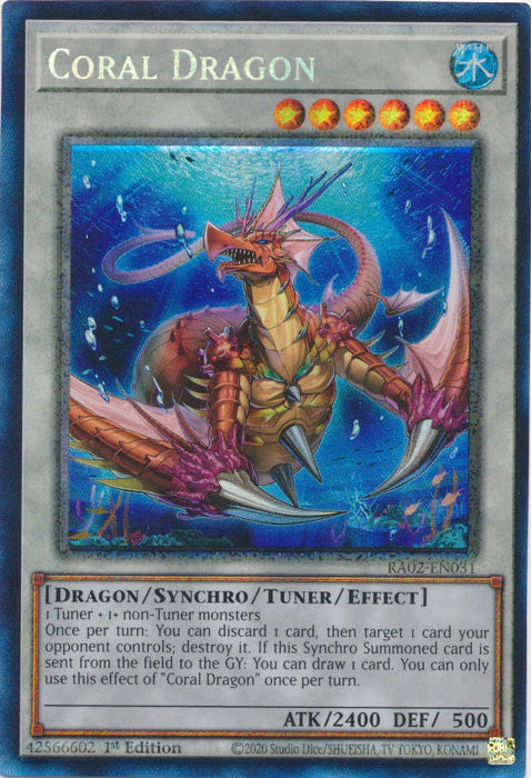 Coral Dragon (PCR) [RA02-EN031] Prismatic Collector's Rare