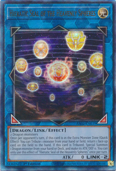 Hieratic Seal of the Heavenly Spheres (PUR) [RA02-EN039] Prismatic Ultimate Rare