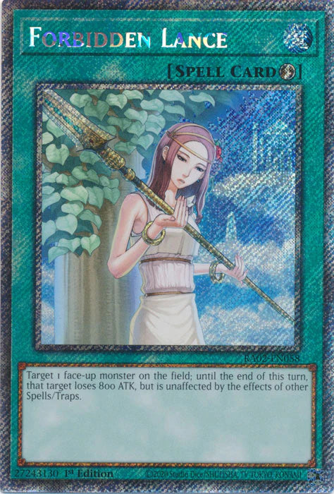 Forbidden Lance (Platinum Secret Rare) [RA02-EN058] Platinum Secret Rare