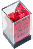 Polyhedral 7-Dice Set (Opaque Red/Black)