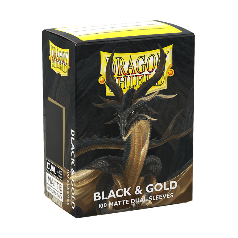 Dragon Shield: Standard 100ct Sleeves - Black and Gold