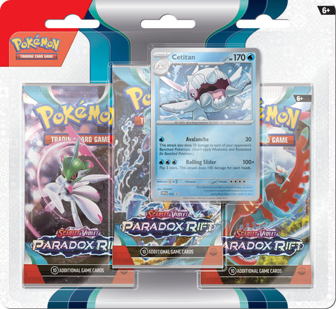 Pokemon - Scarlet & Violet: Paradox Rift - 3-Pack Blisters (Cetitan)