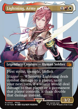 Lightning, Army of One (Borderless) (Surge Foil) [FINAL FANTASY]