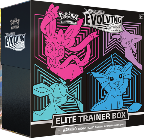 Pokemon - Sword & Shield: Evolving Skies - Elite Trainer Box (Glaceon/Vaporeon/Sylveon/Espeon)