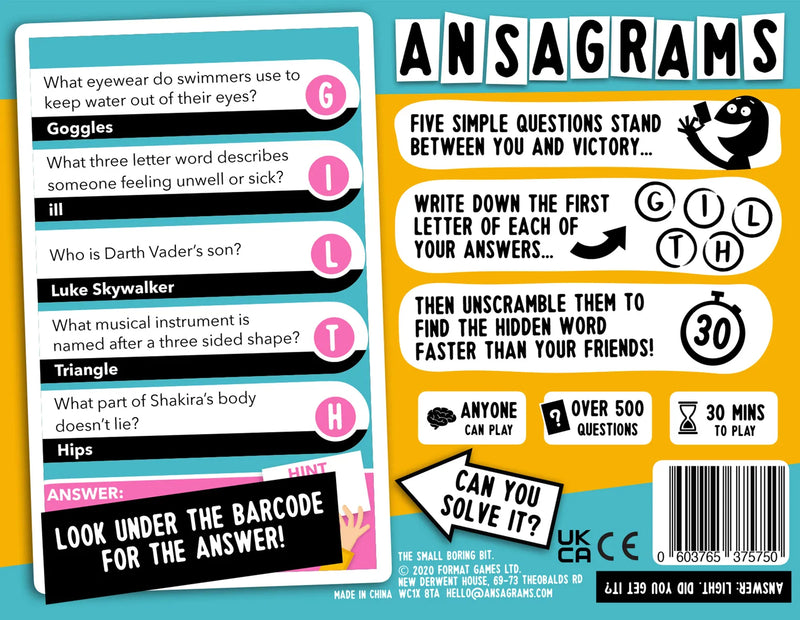 Ansagrams: Travel