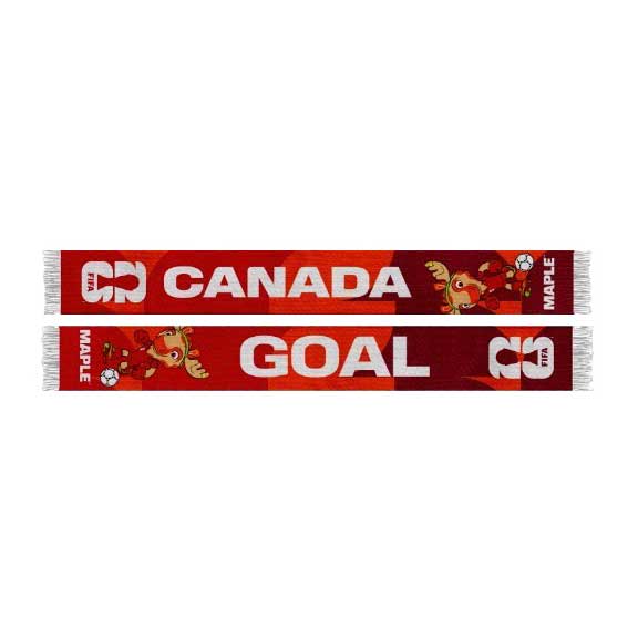 2026 FIFA World Cup: Red Acrylic Scarf - Canada Mascot