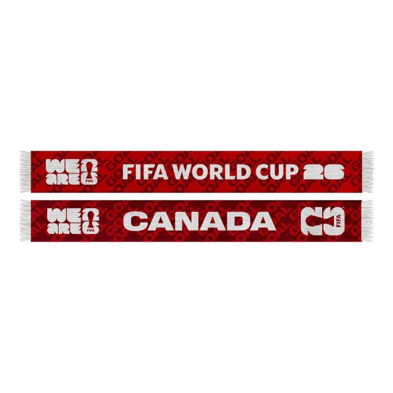 2026 FIFA World Cup:  Red Acrylic Scarf - Canada