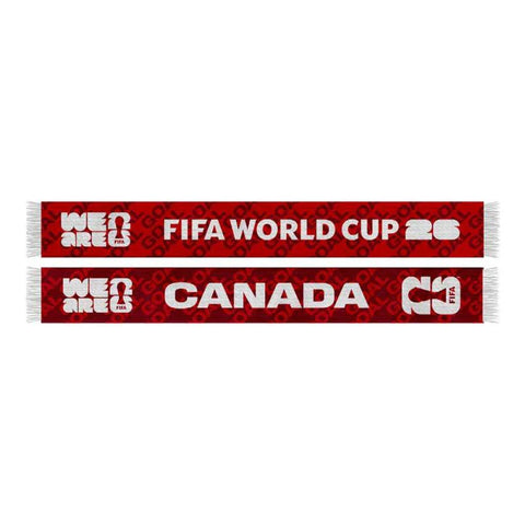 2026 FIFA World Cup:  Red Acrylic Scarf - Canada