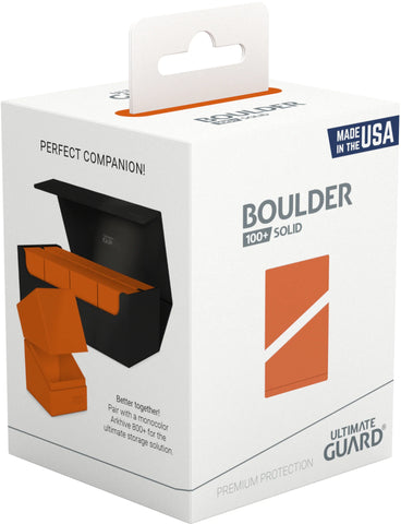 Deck Case - Ultimate Guard Boulder - 100+ (Solid Orange)