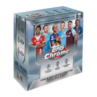 2025-26 Topps Chrome UEFA Club Competitions Soccer Mega Box