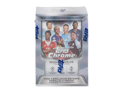 2025-26 Topps Chrome UEFA Club Competitions Soccer Blaster Box