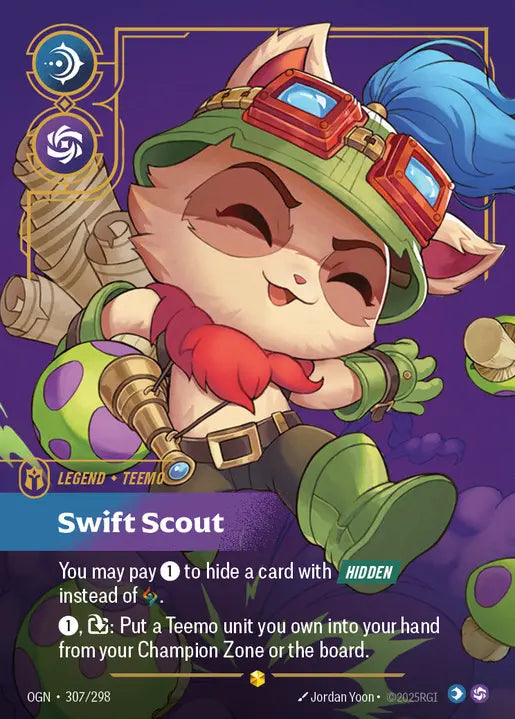 Teemo Swift Scout, English Riftbound Origins 307/298 Overnumbered