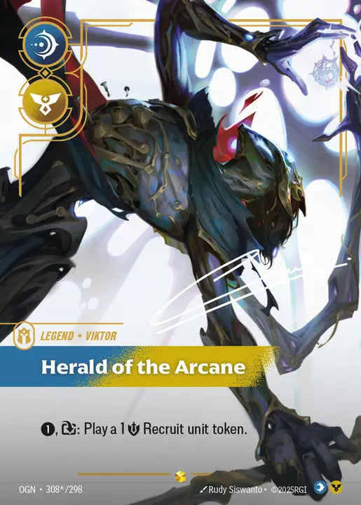 Viktor Herald of the Arcane, English Riftbound Origins 308*/298 Signature