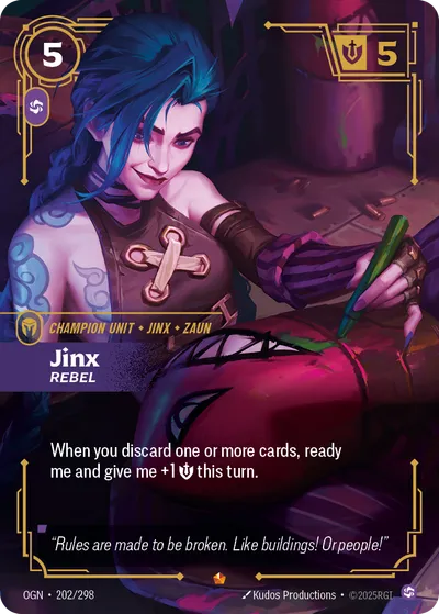 Jinx Rebel, English Riftbound Origins 202/298