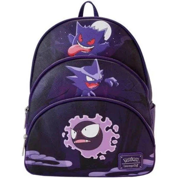 Loungefly - Triple Pocket Backpack - Pokemon Gengar Evolution